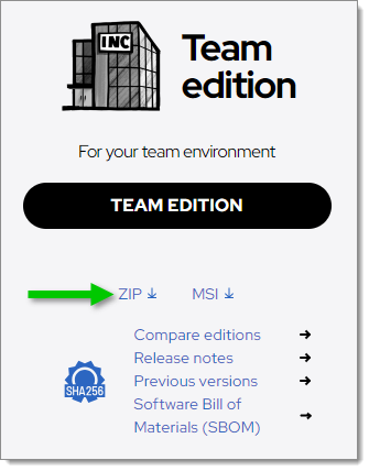 ZIP package of Remote Desktop Manager Team edition