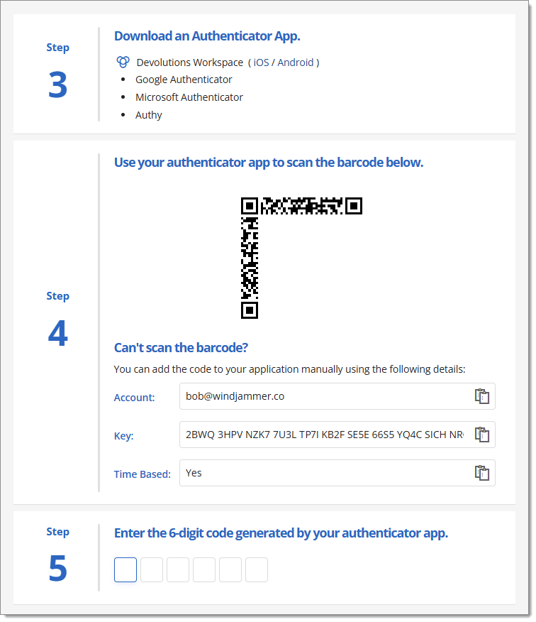 Authenticator App method