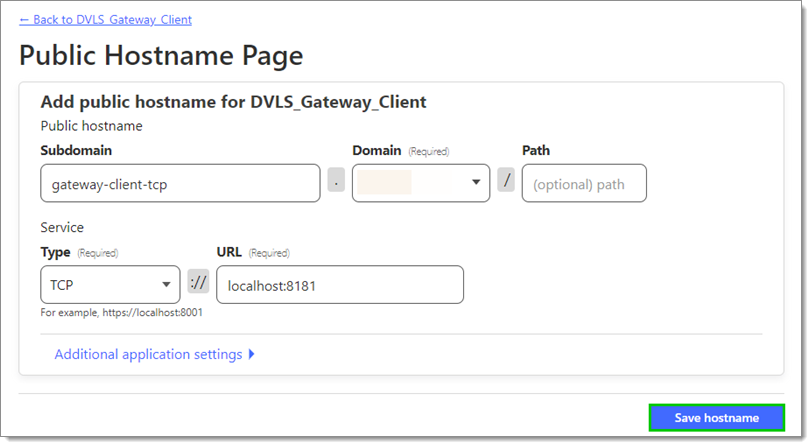 Save hostname