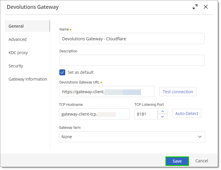 Cloudflare configuration