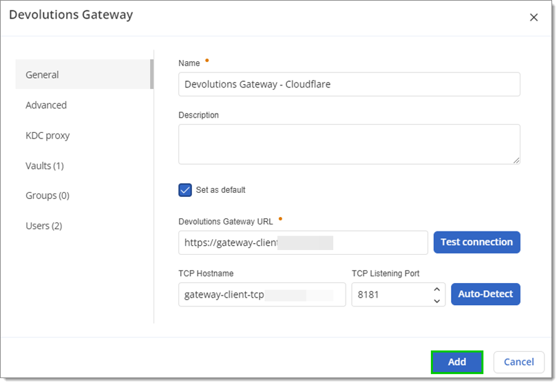 Cloudflare configuration