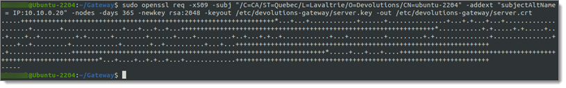 Command-line openssl