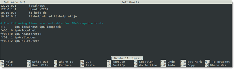 Add the host in Ubuntu