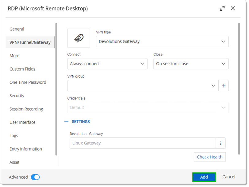 Choose the correct gateway