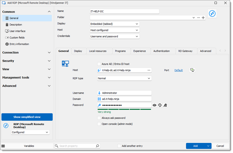 Fill in the necessary fields