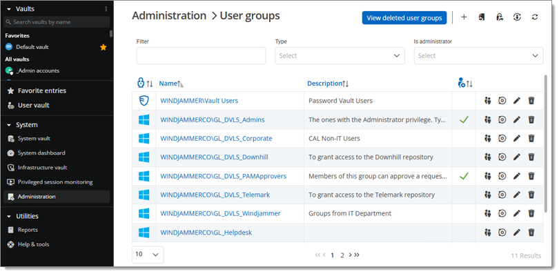 User groups