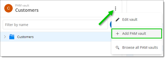 Add PAM vault