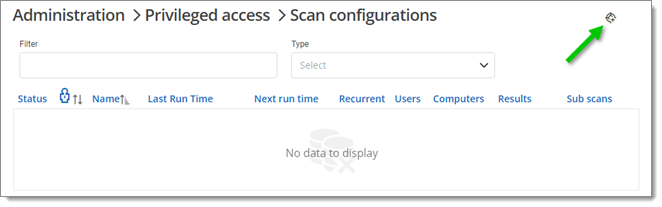 Add a new scan configuration