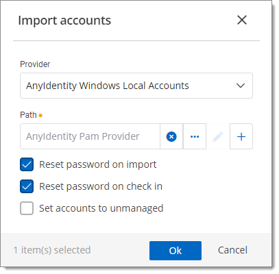 Import account(s)