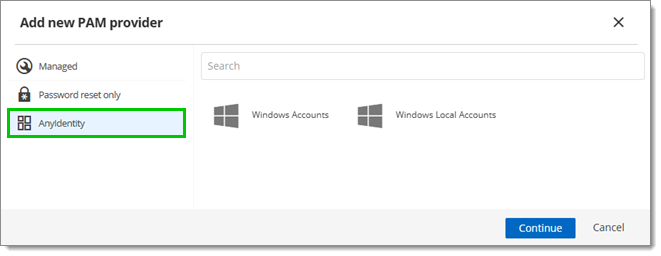AnyIdentity providers