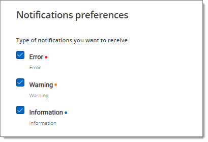 Notifications preferences