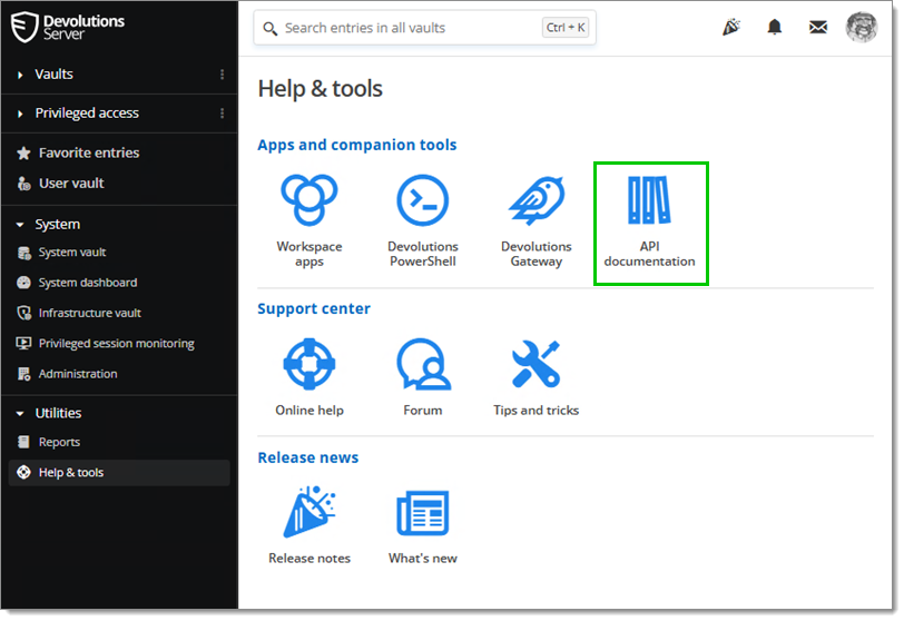 Help Tools - API documentation
