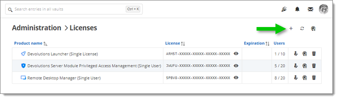 Adding a license