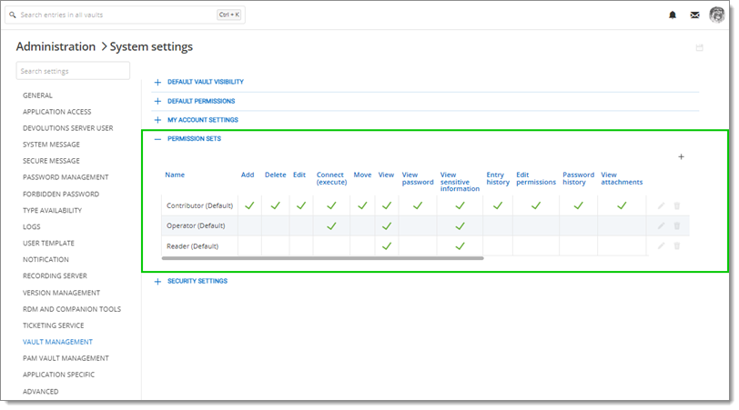 Administration – System Settings –  Management – Permission Sets