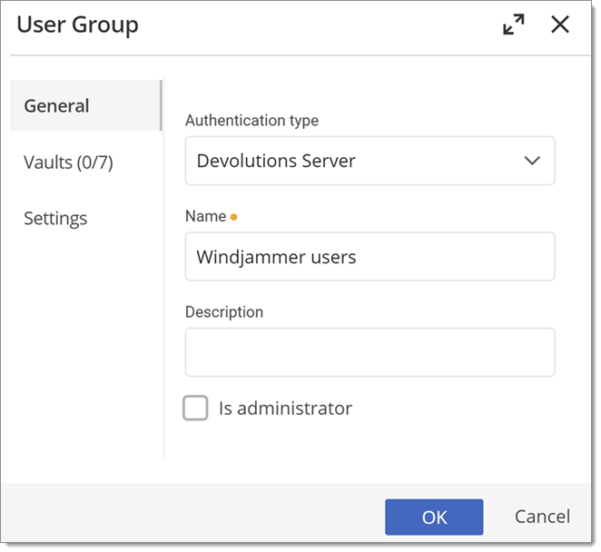 Configurer un groupe d'utilisateurs