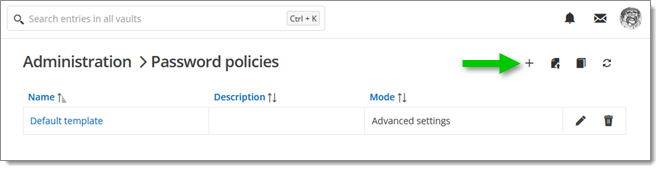 Administration – Password policies