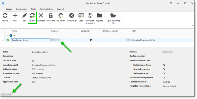 Update Devolutions Server