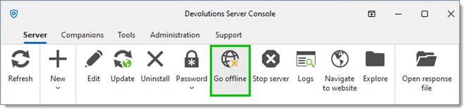 Go offline