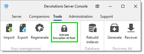 Activate Encryption At Rest