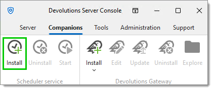 Install the scheduler