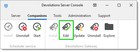 Edit the Devolutions Gateway
