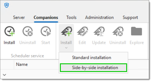 Side-by-side installation