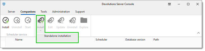 Standalone installation
