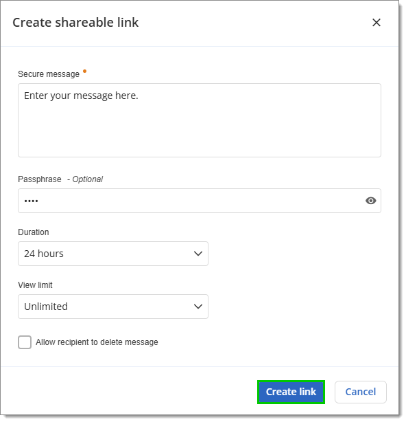 Create link