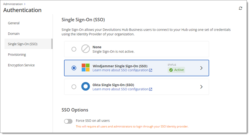 Active SSO (example with Microsoft Azure)