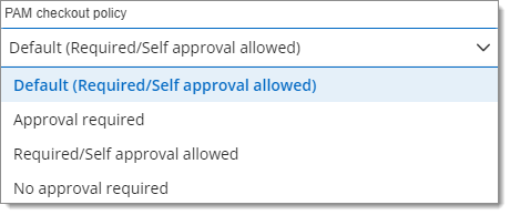 PAM checkout policy