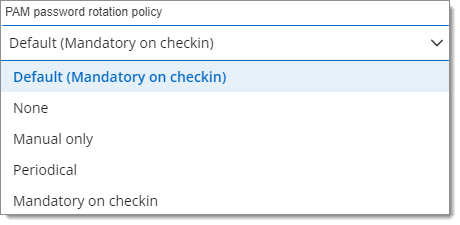 PAM password rotation policy