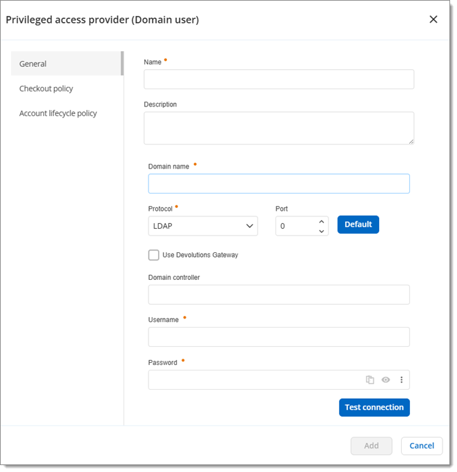 Domain user provider