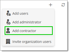 Add a contractor user