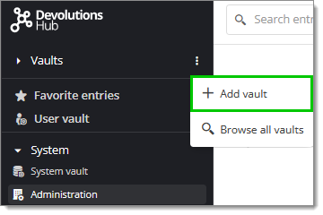 Add vault