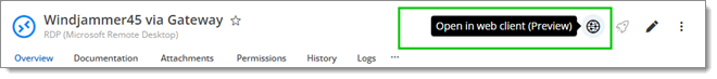 Open in Web Client (Preview)