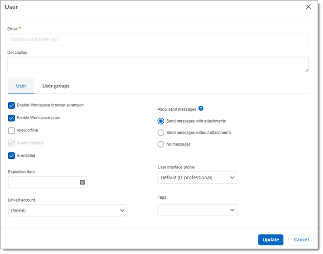 Edit settings