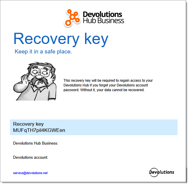 Recovery key validation