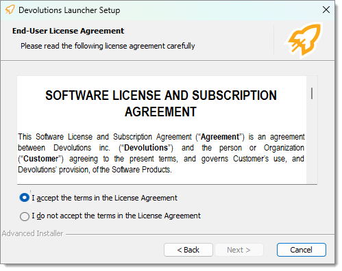 End-user license agreement