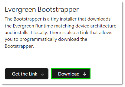 Evergreen Bootstrapper download