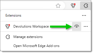 Pin the Workspace browser extension