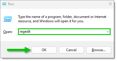Ouvrir l'Éditeur du Registre Windows