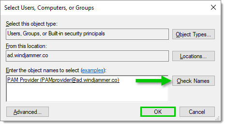 Enter the object name to select