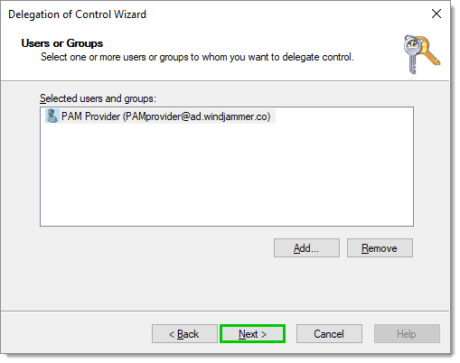 Selected user