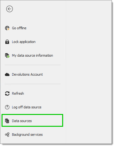 Remote Desktop Manager sources de données