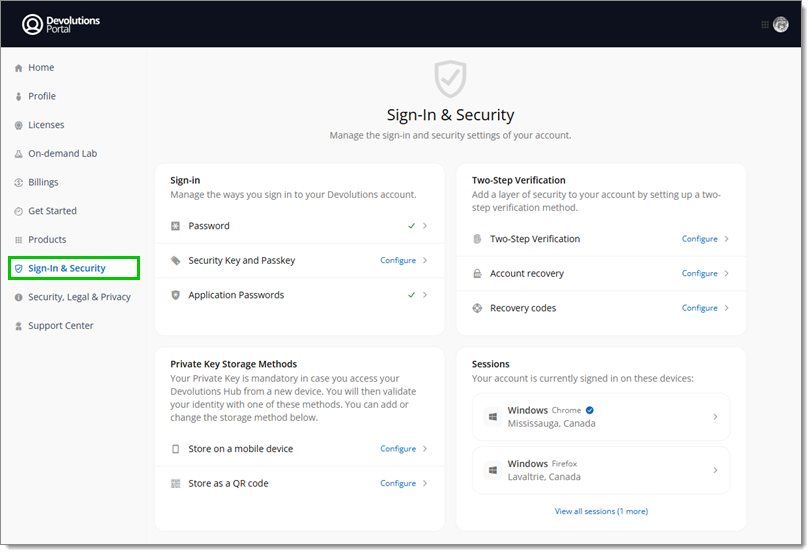 Sign-In  Security