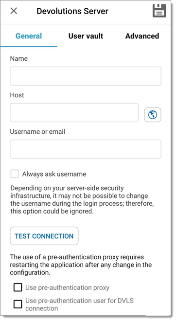 Data source configuration