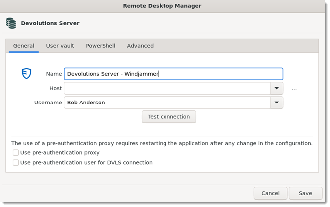 Data source configuration