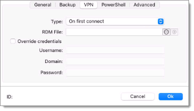 VPN tab