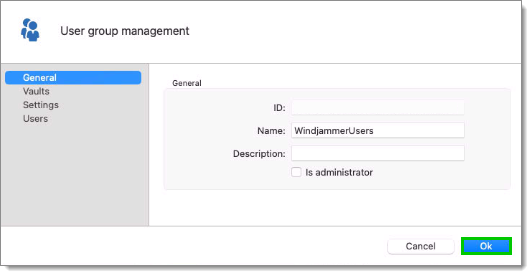 Configure user group
