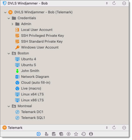 Three levels of folders
